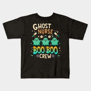 Boo Boo Crew Nurse Ghost Funny Halloween Men Women Kids T-Shirt